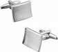 Fako Bijoux® Manchetknopen Rechthoek 18x14mm Zilverkleurig