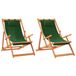 VidaXL Tuinstoel Terras Gecapitonneerde zitting Eucalyptus, Polyester Groen