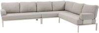AVH-Collectie Hong Kong hoek loungeset 3-delig aluminium zand/latte/linen
