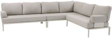 AVH-Collectie Hong Kong hoek loungeset 3-delig aluminium zand/latte/linen