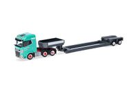 Herpa vrachtwagen model DAF XG (6x2) dieplader-sattelzug "Colossus Logistics", schaal 1:87, voor diorama, modelbouw, verzamelobject, Made in Germany, kunststof