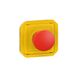 LEGRAND, Plexo 069547L noodstopknop geleverd met etiket "noodstop" in 4 talen (gele afdekplaat, rode knop), 1 x enkelpolig contact, 3 A, IP55 - IK07, kleur: geel