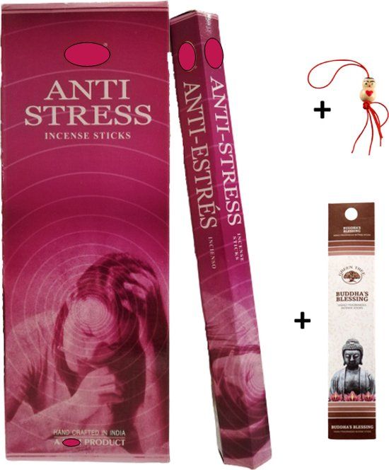 Wierookstokjes - Anti Stress - 120 stuks + Gelukspoppetje