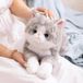 Peluche Chat, 65 cm, 2,2 kg, gris, doux, réaliste