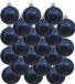 Decoris Kerstballen - 18 stuks - Donkerblauw - 8 cm - Glas