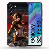 Beschermhoes Samsung Galaxy S21 FE / S21FE Manga-Attack Titans Mikasa Beschermhoes