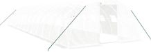 vidaXL Tuinkas met stalen frame, wit, 56 m², 14x4x2 meter