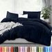 Utopia Bedding 3-delige microvezel beddengoedset (kingsize, marineblauw)