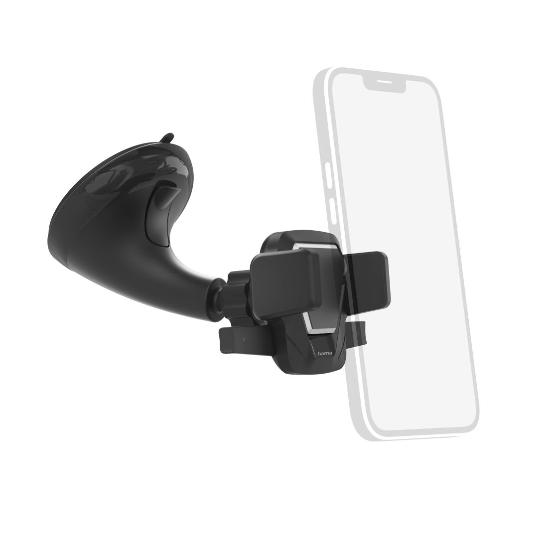 Hama Easy Snap - Passieve houder voor mobiele telefoon/smartphone - Zwart