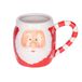 Svenska Living Kerst mok - kerstman - 8 x 11 cm - keramiek - 400 ml - beker - koffiemok/theemok - kinderbeker