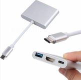 Heble® Multiport USB-C naar HDMI Adapter - Zilver