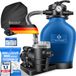 KESSER Pompe à filtre à sable 10.200 L/h incl. 800 g Balles filtrantes - Filtre de piscine / Installation de filtre à sable / Set de pompe de filtration pour piscine - Bleu