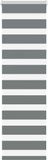 Zebra rolgordijn 40x150 cm stofbreedte 35,9 cm gris foncé
