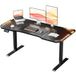 Ecofurnix Bureau - Ecofurnix Assis-debout 120x60 cm - Électrique - Surface fibre de carbone - LED RGB contrôlable