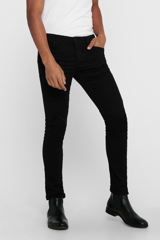 Only & Sons ONSLOOM BLACK DCC 0448 Slim Fit Jeans - Zwart - Heren - Maat W31 X L30