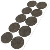 Adsamm® 10 x Zelfklevende Viltglijders Bruin ø 45 mm Rond 3,5 mm Dik
