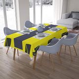 Bonamaison Tafelkleed, Anti-Mold, Sneldrogend, Waterdicht, 100% Polyester Tafellaken, Neon Geel, Rook, 140 x 200 Cm