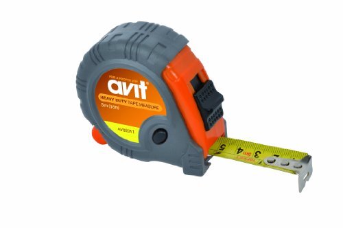 AVIT AV02011 Heavy Duty meetlint, grijs/oranje, 5 medium/15ft