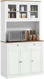 HOMCOM Keukenkast MDF 100x40x180cm Wit
