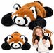 Lean toys Peluche panda rouge – longs membres noir et brun-rouge 60 cm
