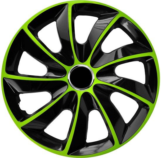 STIG NRM Stig Extra Wieldoppen 14" Groen & Zwart - Set van 4