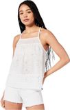 Superdry Vintage Woven Lace Mouwloos T-shirt Wit S Vrouw