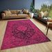 HANSE Home Mahat Oosters tapijt, loper, Oosters, klassiek geweven, met vintage rand, licht glanzend, plat weefsel, voor slaapkamer, eetkamer, woonkamer, hal, roze, 120 x 180 cm