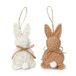 Mopec 7 x 3 x 12 cm A63 set van 6 decoratieve hazen ivoor en beige, meerkleurig, 6