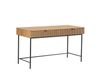 Maisons du Monde Bureau 2 tiroirs décor effet bois rainuré noir et naturel