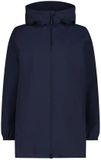 CMP Waterdicht damesjack met capuchon, lange mouw, polyester, zwartblauw, XXS