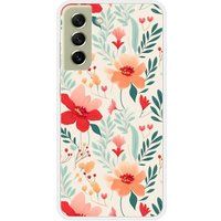 Samsung Galaxy S21 FE Flower wall bedrukt siliconen hoesje