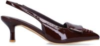 Sacha - Dames - Bruine lak slingbacks - Maat 38