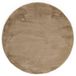 LUXOR living Tapijt Coste - Comfortabel hoogpolig - Kunstbont - Schapenvacht-look - 80 cm - Rond - Taupe