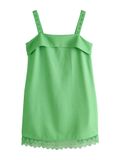 Next - Dames - Minizomerjurk met omslagen en smalle bandjes - Groen
