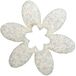 Petra's Knutsel-News strooidecoratie 100 x bloem 40 mm met bloemenuitsnijding, glittervilt, eenzijdig glitter, wit