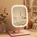 Huttutu Elodame B.V. Make-upspiegel - Met Aanraakbediening LED Verlichting - Oplaadbaar 2400mAh - 270° Draaibaar - 3 Lichtstanden - Draagbare Reisspiegel - Roze Kleur - 1 Stuk