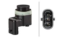 HELLA 6PX 358 141-041 Sensor, park distance control - Haaks - 3-polig - Gestekt - Lakken mogelijk