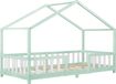 In And OutdoorMatch And OutdoorMatch Kinderbed Kristoffer - met valbeveiliging - 90x200 cm - Mintgroen en wit