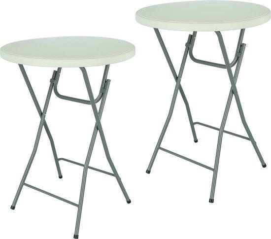 MaxxGarden Statafel - Set van 2 - ø80x110 cm - Wit