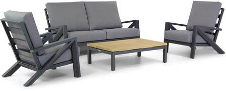 Santika Furniture Santika Cinta/Riviera stoel-bank loungeset 4-delig