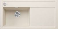 Blanco Silgranit spoelbak, 1000x510 mm, zacht wit, met afvoerbediening