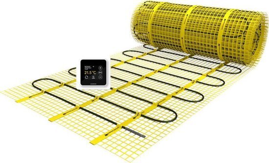 MAGNUM Millimat elektrische vloerverwarming 1350 watt 9 0 m2 met klokthermostaat 201805