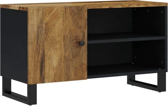 vidaXL Tv-meubel massief mangohout en bewerkt hout 80x33x46 cm