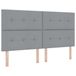vidaXL LED Boxspring Bed met Hoofdeinde Lichtgrijs 180 x 200 cm Stof
