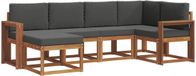 vidaXL Ensemble de canapés d'extérieur pour 6 personnes Naturel et Anthracite