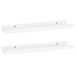 VidaXL Wandschappen 2 st 40x9x3 cm hoogglans wit