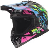 LS2 MX708 Fast II Grotesk Motocrosshelm Blauw/groen Maat M