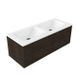 Saniclass Meuble de salle de bain avec cadre en bois - 120x45x57.5cm - Lavabo Torino en surface solide blanc - sans trou pour robinet - 1 tiroir - chêne mat anthracite (bois) SW1420773/SW1471858
