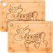 DuneDesign Hoofdzaag vlees – massieve snijplank met sapgoot – set van 2, ca. 33 x 23 cm, 2 cm dik