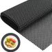 Bol Tapis antidérapant pour tapis, PVC-mesh, tapis antidérapant universel, 50 x 200 cm, découpable, tapis antidérapant imperméable, pour étagère, tiroir, voiture, palette, tapis, noir